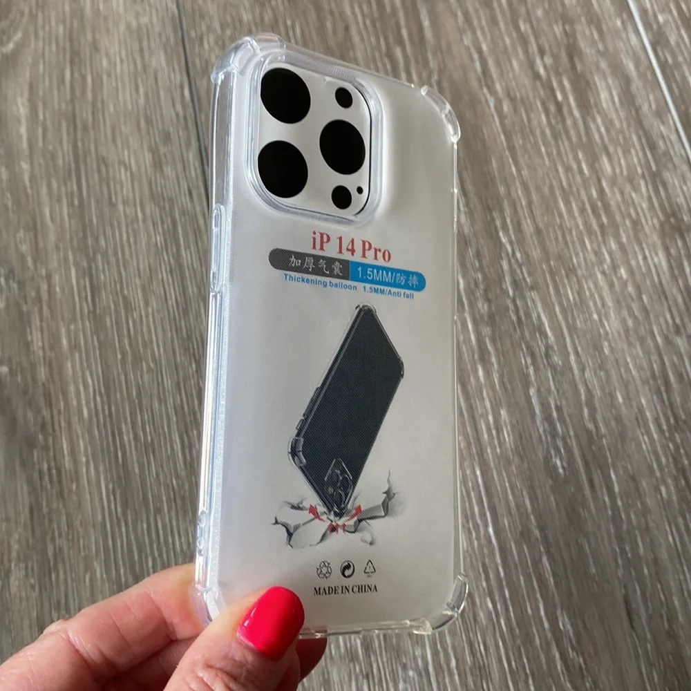 NEW! iPhone 14 Pro Case Non-Yellowing Drop Protection Slim Non-Slip Clear